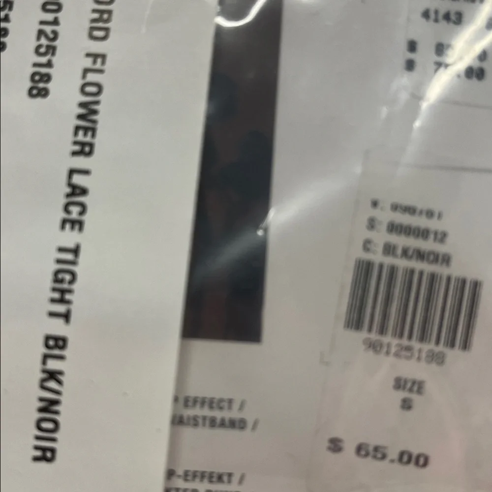 Wolford Graphic Flower Tights New in Package Size Small